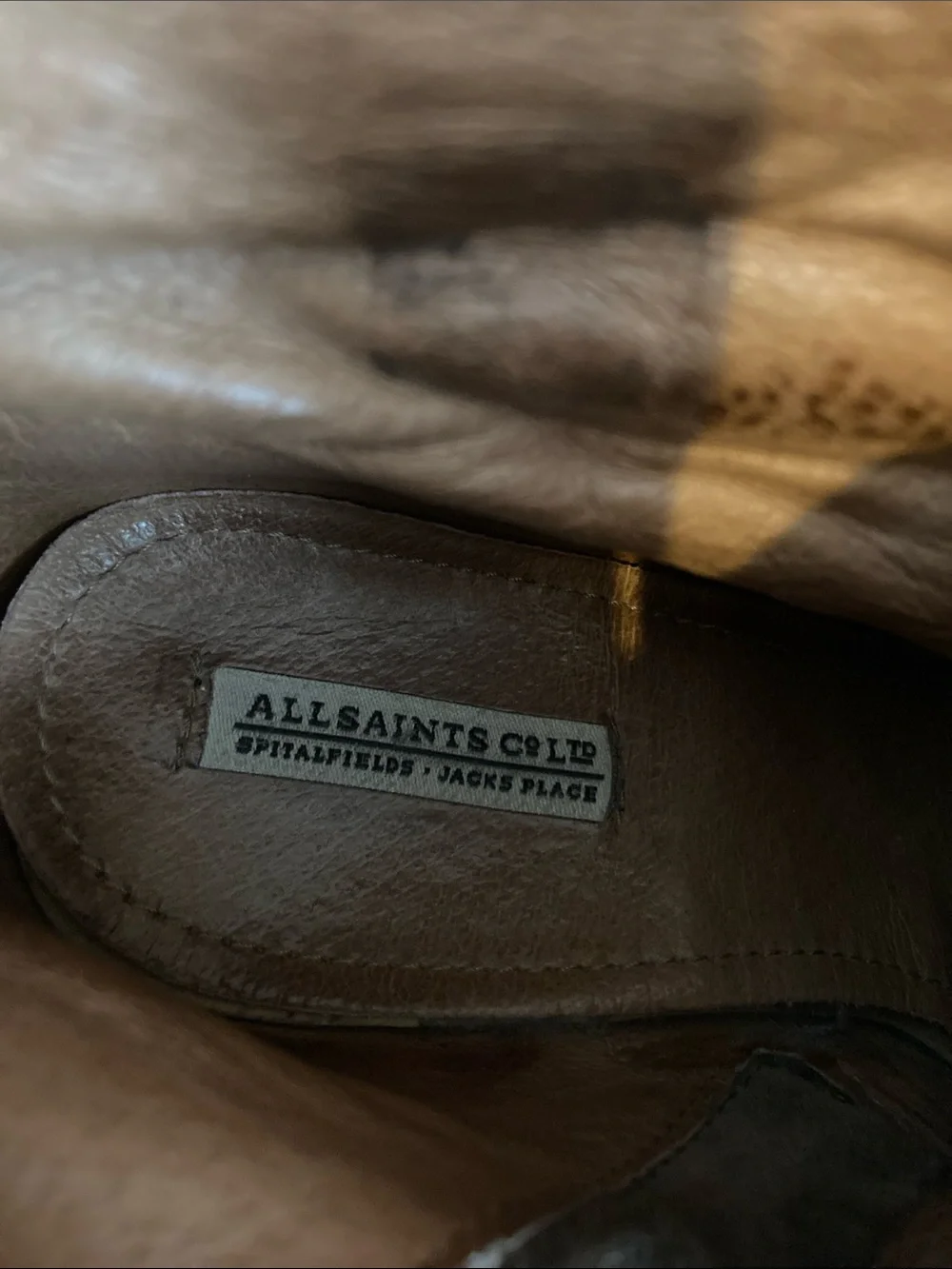 ALL SAINTS Fringe Bonny Booties Y2K sz 38 Weathered Taupe.
